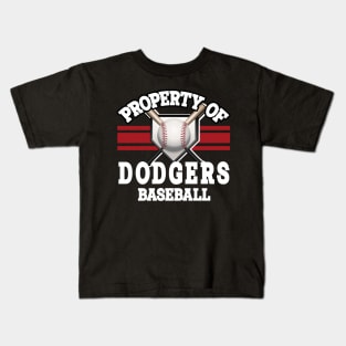 Proud Name Dodgers Graphic Property Vintage Baseball Kids T-Shirt